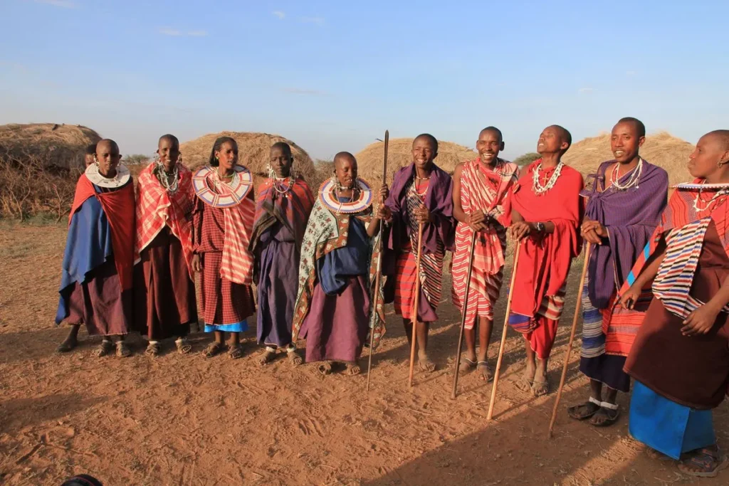 Olpopongi Maasai Cultural Village. Adamu's traditional jumping ceremony
